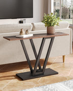 LITTLE TREE Console Table Hallway Table for Entryway 43 Inch Sofa Table Entryway Tables for Living Room, Rustic Brown
