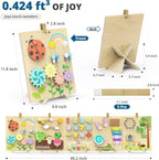 BlueWood Pikler Triangle Set Blue with Cushion and Wooden Busy Board