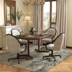 Chromcraft Table for 4 Person and 6 Person, Extendable Wooden Kitchen Room Table with 18" Extension Leaf (Walnut)
