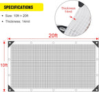 Clear Greenhouse Heavy Duty tarp 14 Mil Clear Waterproof Cover,UV Resistant Poly Tarp with Grommets 10x20ft Superior Strength,for Gardening, Farming, Nursery, Garden
