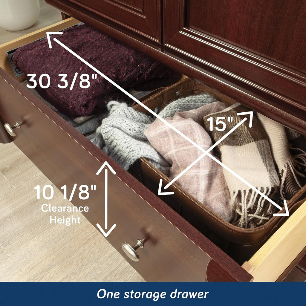 Sauder Palladia Armoire, Select Cherry finish