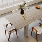 Extendable Dining Table for 6-10 Person, 55" to 86" Modern Dining Room Table, Rectangular Kitchen Table, Oak