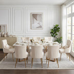 Velvet Dining Chairs Set of 2, Upholstered Velvet Accent Chairs, Kitchen Chair with Metal Legs & Lumbar Pillow for Dining/Living Room/Vanity