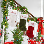 Personalized Christmas Stocking - 16-Inch Christmas Stockings with Names - Festive Needlepoint Xmas Stocking for Holiday Christmas Party Family Decor- Unique (1 pcs)