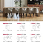 Extendable Dining Table, Transformer Extra Console Table for 1-12 People, Folding Space Saving Dining Room Table for Homes, Apartments, Oak