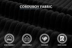 105" Modular Sectional Sofa for Living Room,Cloud Couch with L-Shape Chaise | Couch with Deep Seat, Memory Foam Cloud Sectional Couch, No Assembly, Luxury Velvet (Black, Right)