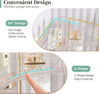 Aveniee Corner Bathroom Counter Organizer, Bathroom Countertop Shelf Makeup Storage, Clear Perfume Tray Holder (3 Tiers, White)