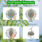 Mandala Wind Spinner for Yard and Garden 3D Stainless Steel Wind Spinner Unique Gift Outdoor Metal 10 inch 3D Mandala Wind Sculptures with Unique Visual Effect