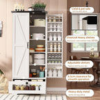 kepptory 55" Pantry Storage Cabinet with Adjustable Shelvesand Drawer, Buffet Cupboard for Kitchen