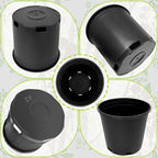 2 Gallon Nursery Pots Plastic Container Injection Molded Pot for Plants Flexible with Drainage Holes Suitable for Plants Soil Growers or Hydroponics Black 10 Pcs