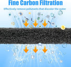AQUANEAT Aquarium Activated Carbon Filter Media Pad for Fish Tank Pond Canister Filter (10.5" x 72")