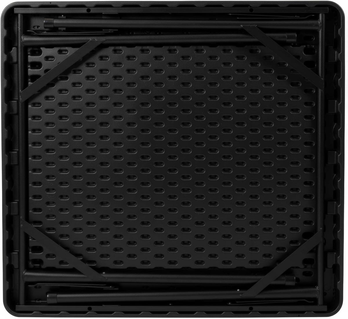 Flash Furniture 34.5" Black Folding Card Game Table | 4-Player, Cup Holders, Green Playing Surface, Portable