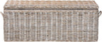 Bali & pari Clarette Whitewashed Rattan Storage Bench