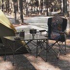 Byliable Folding Camping Table, Portable Aluminum Adjustable Height, Black | Roll-Up Camp Lightweight table with Carry Bag, 9 lb Weight, 21.7"-29.5" Height, Outdoor for Camping, Picnic and BBQ