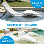 Aqua Outdoors Pool Lounge Chairs, Pool Chairs for in Pool, 9-in Water Depth