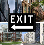 8x12"Exit Sign with Right Arrow - High-Intensity Aluminum Parking Lot Sign, Weatherproof & Fade-Resistant, Ideal for Outdoor & Indoor Use - Curbside Sign(horizontal version)