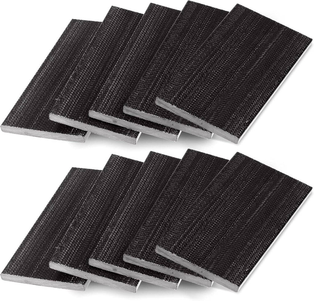 Tondiamo Patio Chair Spring Plates Black Swivel Rocker Fiberglass Spring Plates Replacement Parts for Universal Outdoor Patio Furniture, 5 x 2.5 x 0.25 Inch(Black,10 Pieces)
