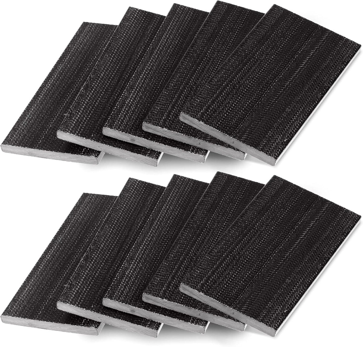 Tondiamo Patio Chair Spring Plates Black Swivel Rocker Fiberglass Spring Plates Replacement Parts for Universal Outdoor Patio Furniture, 5 x 2.5 x 0.25 Inch(Black,10 Pieces)