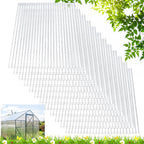 Tatuo 6 Pack 4' X 2' X 0.16'' Polycarbonate Greenhouse Panels Polycarbonate Sheets Twin-Wall Roof Panels Waterproof UV Protected Clear Corrugated Plastic Roofing for Greenhouse Replacement