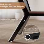 MECHYIN 55"-71" Extendable Dining Table for 4-8 with Built-in Flip Leaf | Kitchen Table, Space Saving Modern Design with Storage Shelf & Sturdy Metal Legs for Kitchen,Living Room & Small Apartments