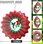 Goolyrusim Ruby-Throated Bird Wind Spinner, Hummingbird Wind Spinner for Yard and Garden, Hanging Wind Sculptures 3D Wind Catcher, Kinetic Metal Art Decorations Indoor/Outdoor Décor Ornament Gifts