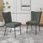 ZckyCine Dining Chairs Set of 4, Upholstered Velvet Kitchen Chairs with Thick Padded Seat and Sturdy Metal Legs, Modern Farmhouse Accent Chairs for Dining Room, Living Room（Just 4 Chairs）