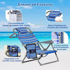 DIAMONDFORGE 2 Pack Lightweight Portable Beach Chair for Adults, 350 LBS Capacity Backpack Beach Chair, Reclining Beach Chair with 5-Position Lay Flat, Large Cup Holder for Beach Camping Sports