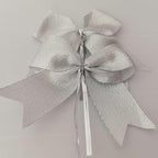 36pcs 4-1/2" Metallic Silver Bows with Twist Ties for Gift Wrapping Packing Christmas Decoration (4.5",Silver)
