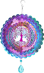 Wind Spinner, Hanging Wind Sculptures,Wind Spinners for Yard and Garden Decor,Yard Decorations Outdoor,Hanging Art Ornaments for Garden Yard Balcony Decor (Tree of Life)