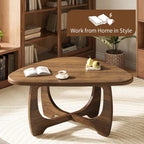 Coffee Table for Living Room, Mid Century Modern Round Coffee Table