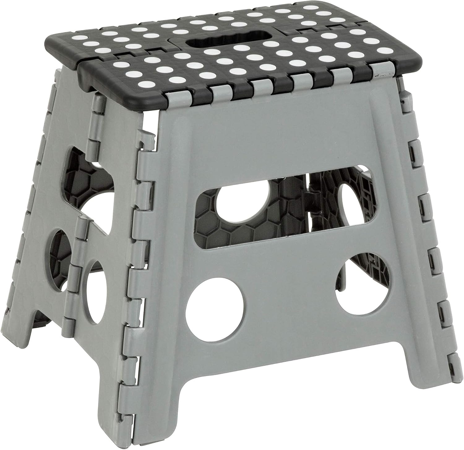 Honey-Can-Do TBL-02977 Folding Step Stool with Anti-Slip Surface, 12.8-Inch,Multicolor, 300 lbs