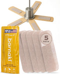 Barnakl Pet Fresh Ceiling Fan Filters for Blades, Zeolite Air Filters, Ceiling Fan Air Purifier Pads, Odorless Pet Odor Eliminator for Home, Fan Filters for Dust, Dander & Odors – 5 Pack