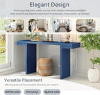 Quarte 60-Inch Modern Console Table with Geometric Clean Lines Design, Spacious Entryway Table for Hallway, Living Room & Office (Navy Blue/60)