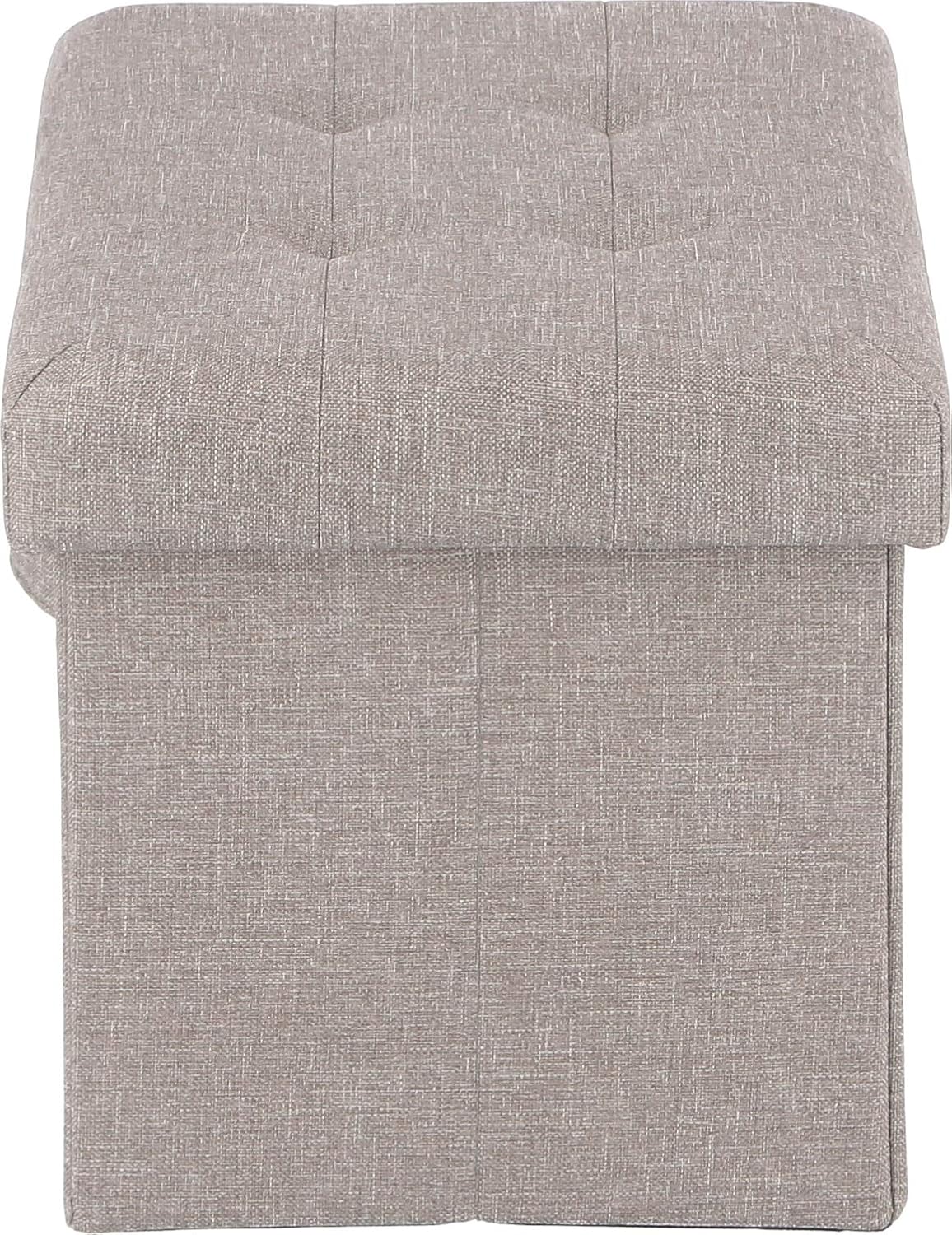 Fuji Boeki 86142 Hunt Folding Storage Stool, Width 15.0 inches (38 cm), Light Gray, Inner Box, Load Capacity 176.4 lbs (80 kg)