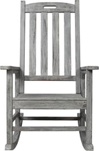 Oversized Wooden Porch Rocker Chair: Classic Fir Wood Design with 21-Inch Wide Seat & High Backrest - Smooth Rocking Motion for Indoor & Outdoor Use - Supports Up to 330 lbs