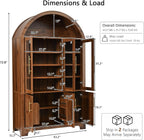 Merax 73'' Tall Farmhouse Arched Kitchen Pantry Cabinet