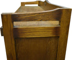 Crafters and Weavers Arts and Crafts Wood Curio Cabinet in Walnut