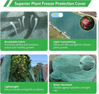 Plant Covers Freeze Protection, 10x50ft Green Frost Blanket for Winter, 1.23 oz/yd² Fabric, Premium Frost Protection Cover, Breathable Garden Row Covers for Outdoor Plants