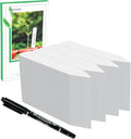 Plant Labels 4 Inch 400Pcs Plastic Plant Name Tags for Seedlings Garden Labels Markers Nursery Plant Tags Seed Labels Stakes with Permanet Marking Pen Plant Markers for Outdoor Garden (White400)