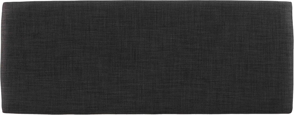 Cortesi Home Rosco Dining Bench in Charcoal Fabric, Walnut Finish 40"