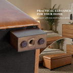 HomePop 46" Tufted Storage Bench - Vintage Saddle Brown
