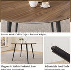HIPIHOM 43.3 Inch Walnut Round Dining Table for 4, Space-Saving Dinette Perfect for Kitchen Dining Living Room(Walnut Table)