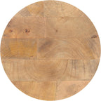 Kate and Laurel Teo Transitional Mango Wood Drink Table, 8 x 8 x 22, Natural Wood, Modern Sculptural Bedroom Nightstand with Unique Pedestal Table Design for Use as Indoor Plant Stand