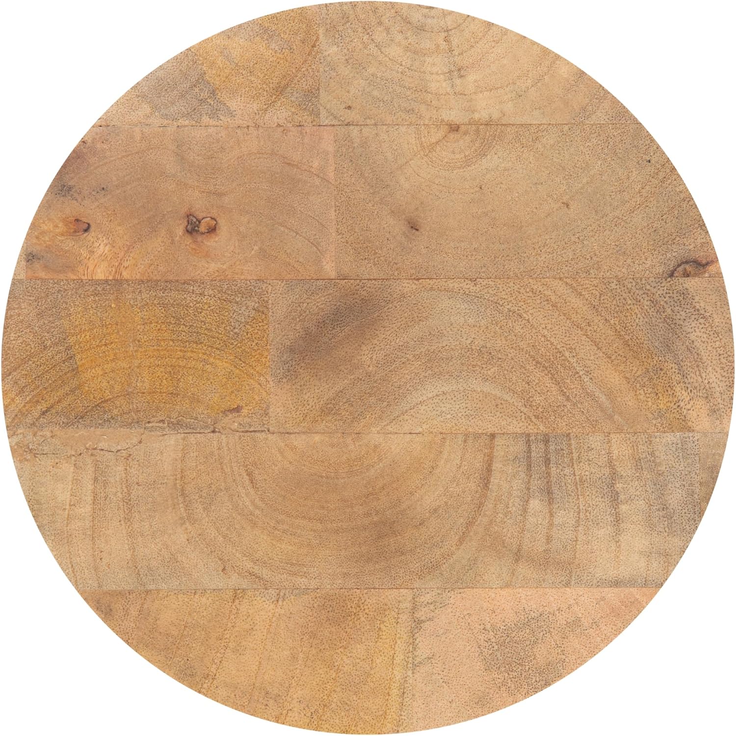 Kate and Laurel Teo Transitional Mango Wood Drink Table, 8 x 8 x 22, Natural Wood, Modern Sculptural Bedroom Nightstand with Unique Pedestal Table Design for Use as Indoor Plant Stand