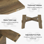 Tribesigns 47-Inch Dining Table for 4, Farmhouse Kitchen Table with Sturdy Legs and Cross Brace, Small Dinner Tables for Living Room, Apartment, Dining Room, Brown