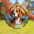 Beagle Dog Wind Spinners Outdoor Dog Memorial Gifts, 3D Metal Kinetic Hanging Garden Wind Spinner, Spinner Decor, Wind Sculptures for Outdoor & Indoor, Window, Yard Decor (Beagle 2)