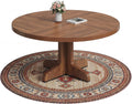 GarveeHome Kitchen Table for 4-6 People, Dining Table, Round Dining Room Table for Kitchen, 47 Inch Round Table for Dining Room, Walnut