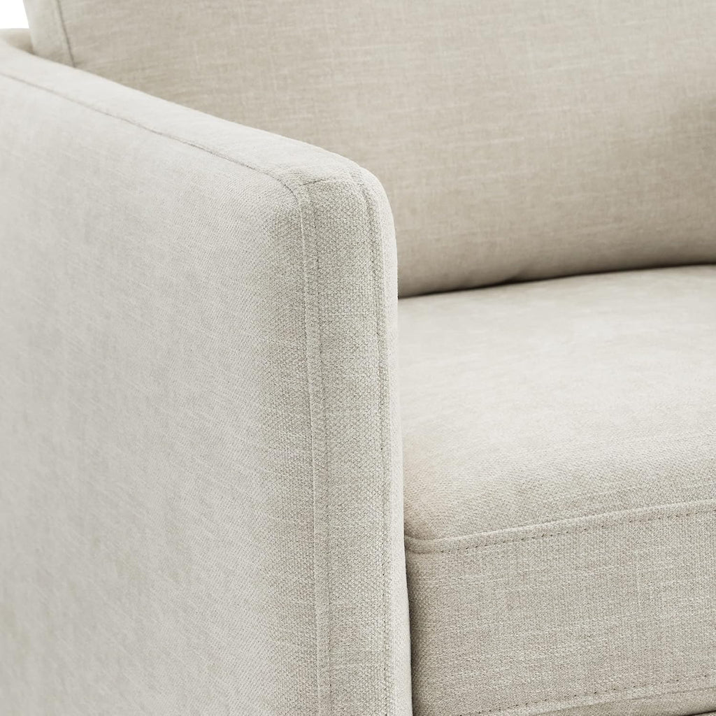 CHITA Swivel Accent Chair, FSC Certified Wood Frame, Fully Assembled, Linen | Linen Fabric Arm Chair with 360° Swivel Wood Base, Mid Century Modern Living Room Chair, 33"Dx30"Wx33"H, 300 Lb Capacity
