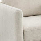 CHITA Swivel Accent Chair, FSC Certified Wood Frame, Fully Assembled, Linen | Linen Fabric Arm Chair with 360° Swivel Wood Base, Mid Century Modern Living Room Chair, 33"Dx30"Wx33"H, 300 Lb Capacity