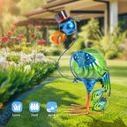 MUMTOP Peacock Solar Lights Outdoor, Solar Lantern Outdoor Decorative Waterproof LED Peacock Lights Tabletop Decorations for Patio Garden Yard Outside Decor, Peacock